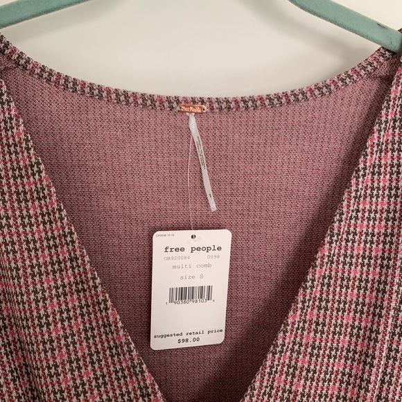 NWT Free People Long Sleeve Mini Dress - Picture 2 of 5